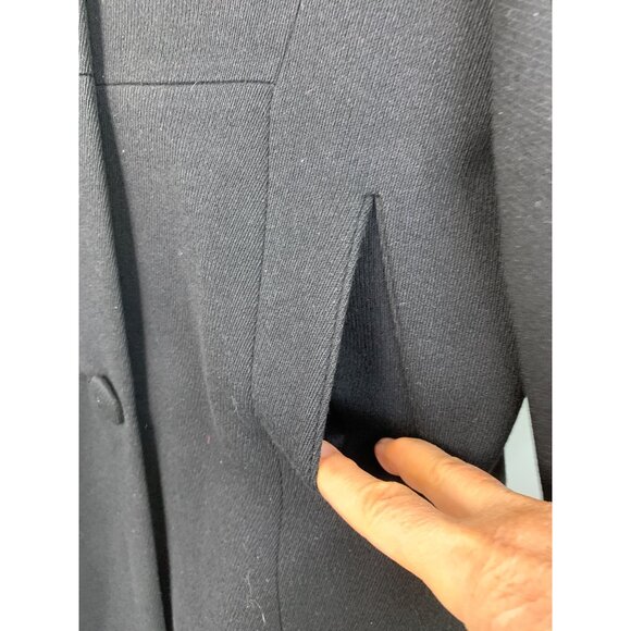 Vintage 50s Monarch for Martins Wool Blend Coat With Mink Fur Collar Black 7744 - Picture 8 of 9